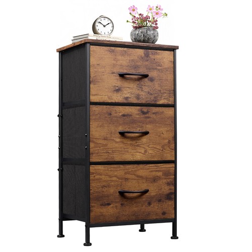 Rustic brown drawer - rustic, 3-drawer
